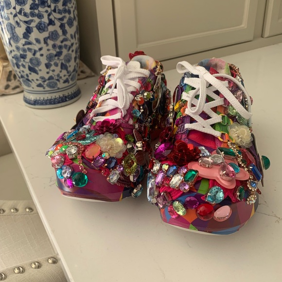 Comme Des Garçons x Salomon glass crystal embellished sneakers Size 6.5 US Women - Picture 11 of 16